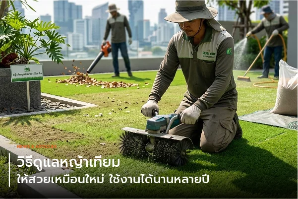 วิธีดูแลหญ้าเทียม ให้สวยเหมือนใหม่ ใช้งานได้นานหลายปี